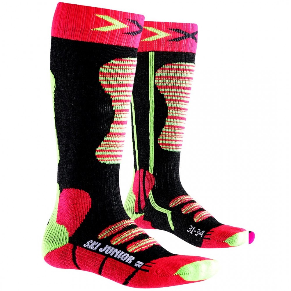 CHAUSSETTES DE SKI ENFANT X-SOCKS ski junior 4.0 rose