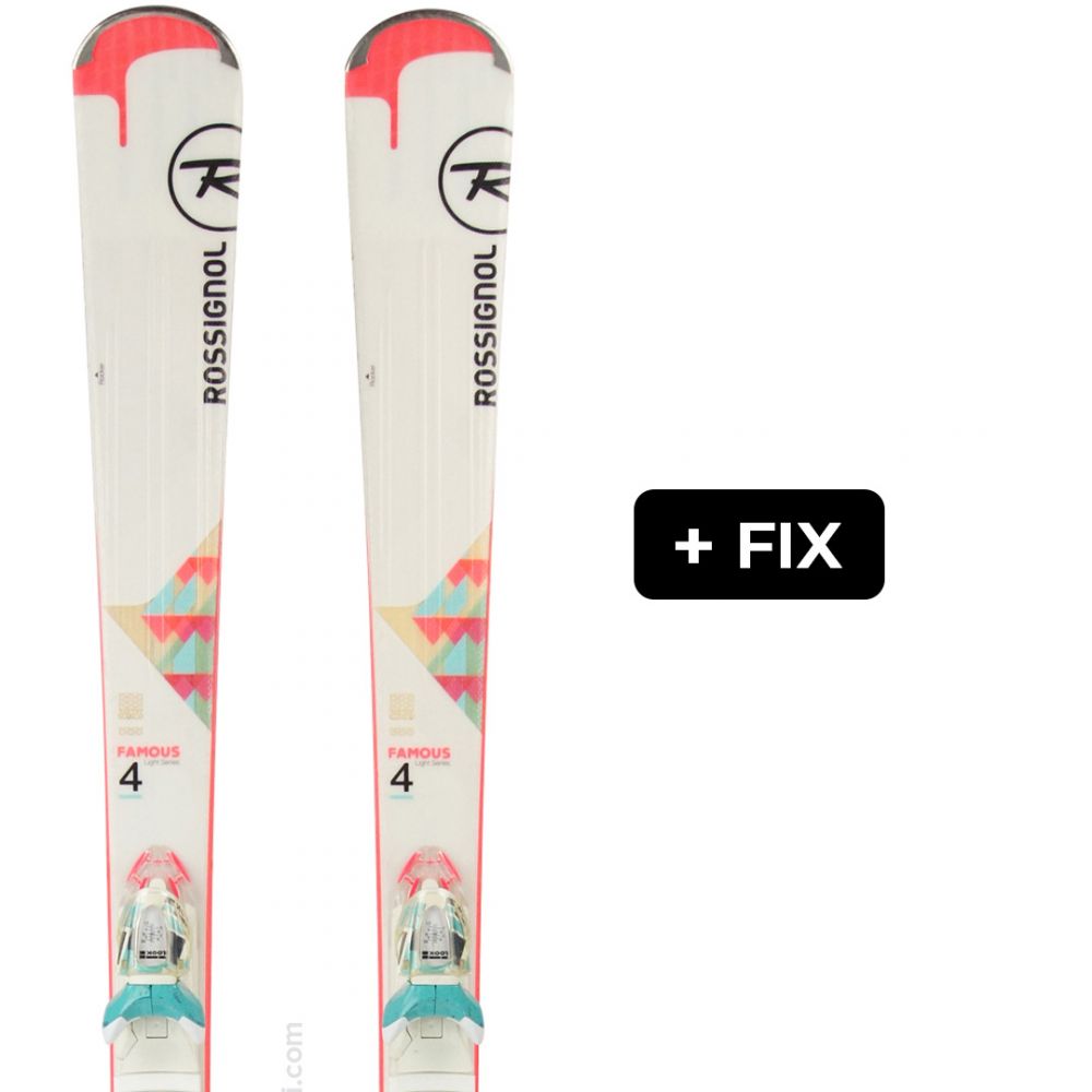 ROSSIGNOL FAMOUS 4 + XPRESS W 10 B83 White Turquoise