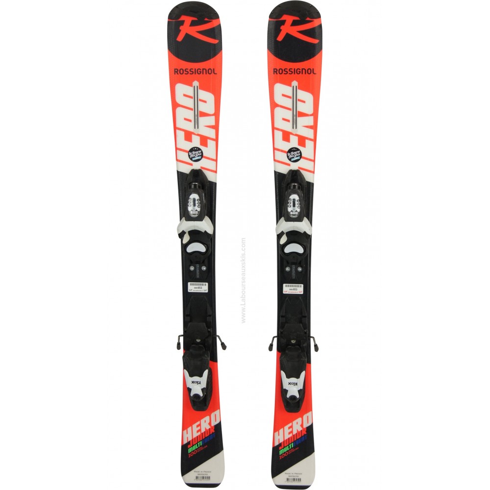ROSSIGNOL SKI HERO JUNIOR + FIXATIONS LOOK KID X 4 - Easy Gliss