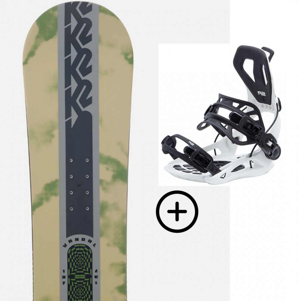 K2 VANDAL + SP FT360 BLACK WHITE Labourseauxskis - 1